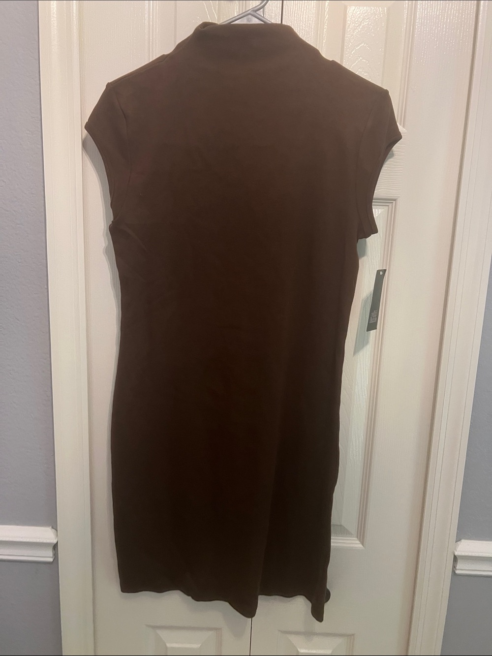 wild fable Brown Mini Cap-Sleeve Knit Dress
